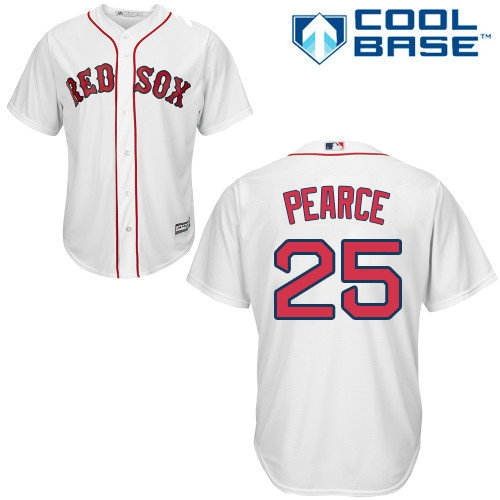 Red Sox #25 Steve Pearce White Cool Base Stitched Youth MLB Jersey
