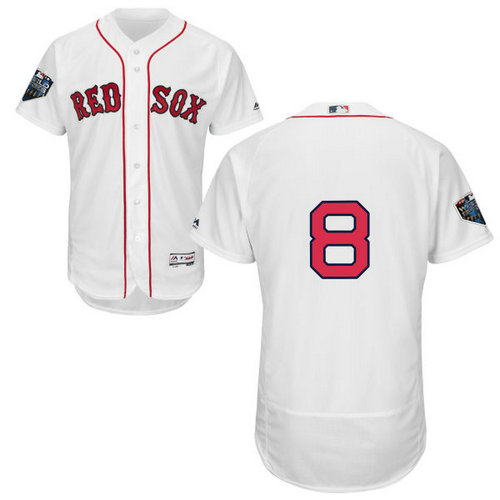 Red Sox #8 Carl Yastrzemski White Flexbase Authentic Collection 2018 World Series Stitched MLB Jersey - 副本