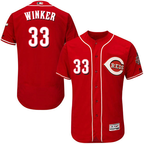 Reds #33 Jesse Winker Red Flexbase Authentic Collection Stitched Baseball Jersey