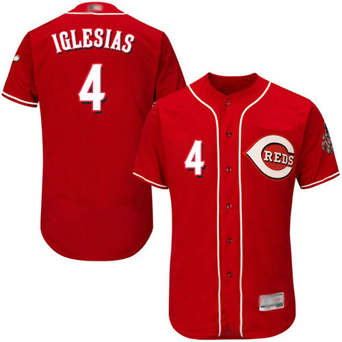 Reds #4 Jose Iglesias Red Flexbase Authentic Collection Stitched Baseball Jersey