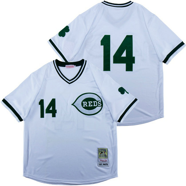 Reds 14 White St. Patrick's Day Jersey