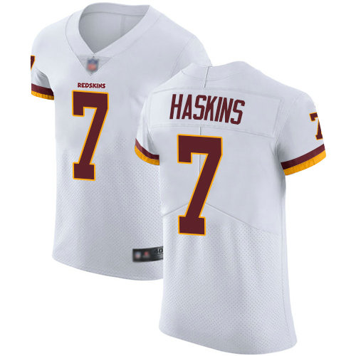 Redskins #7 Dwayne Haskins White Men's Stitched Football Vapor Untouchable Elite Jersey