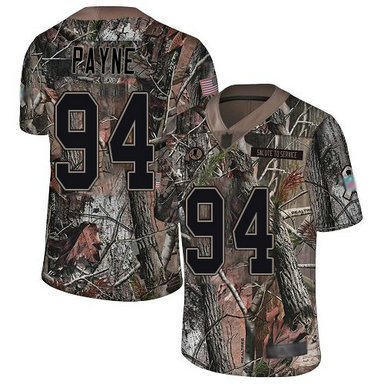 Redskins #94 Da'Ron Payne Camo Men's Stitched Football Limited Rush Realtree Jersey