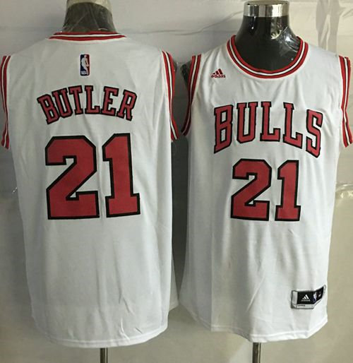 Revolution 30 Chicago Bulls 21 Jimmy Butler White NBA Jersey