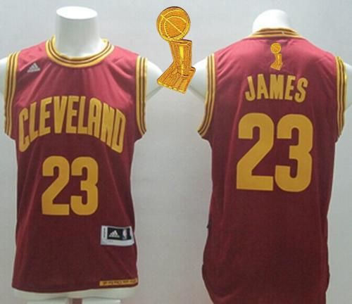 Revolution 30 Cleveland Cavaliers 23 LeBron James Red Road The Champions Patch NBA Jersey