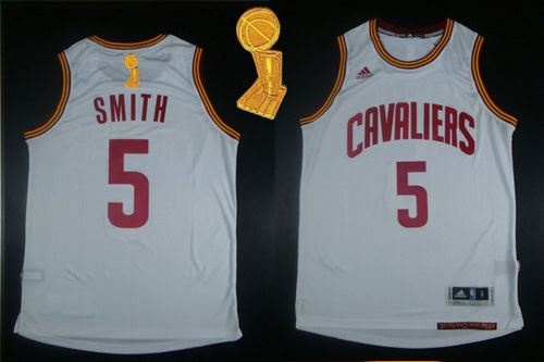 Revolution 30 Cleveland Cavaliers 5 J.R. Smith White The Champions Patch NBA Jersey