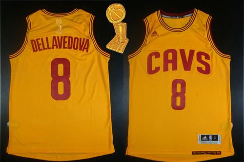 Revolution 30 Cleveland Cavaliers 8 Matthew Dellavedova Gold The Champions Patch NBA Jersey