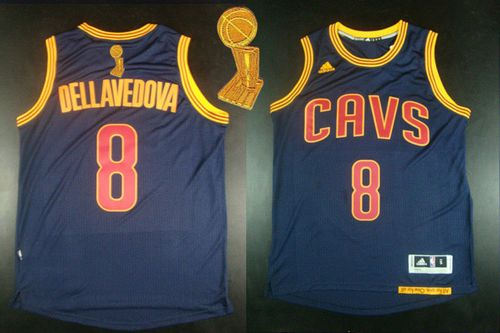 Revolution 30 Cleveland Cavaliers 8 Matthew Dellavedova Navy Blue CavFanatic The Champions Patch NBA Jersey