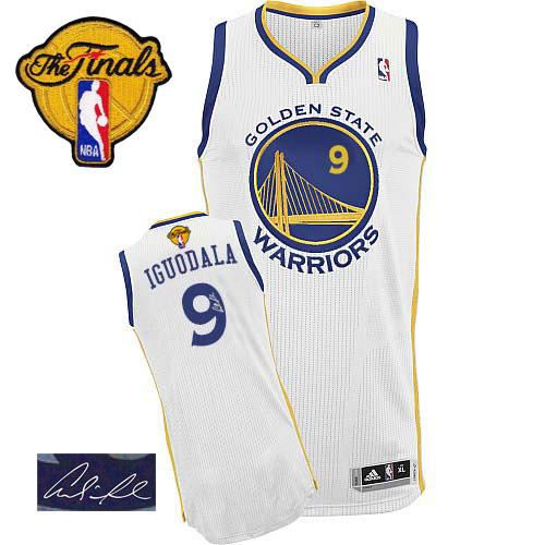 Revolution 30 Golden State Warriors 9 Andre Iguodala White Signed The Finals Patch NBA Jersey