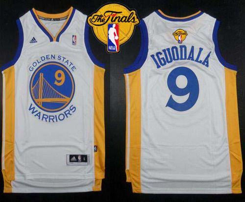 Revolution 30 Golden State Warriors 9 Andre Iguodala White The Finals Patch NBA Jersey