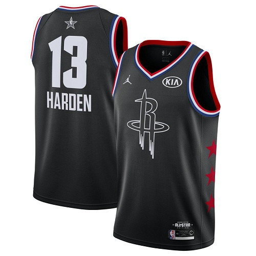 Rockets #13 James Harden Black Basketball Jordan Swingman 2019 All-Star Game Jersey