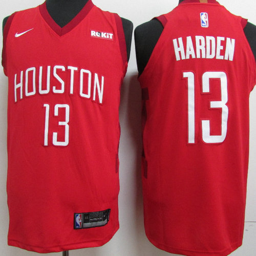 Rockets 13 James Harden Red 2018-19 Earned Edition Nike Authentic Jersey