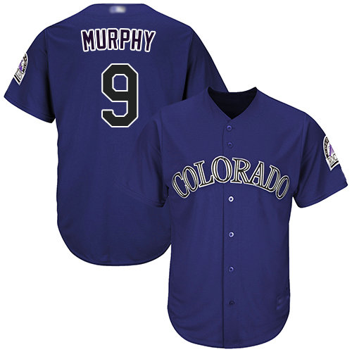 Rockies #9 Daniel Murphy Purple New Cool Base Stitched Baseball Jersey