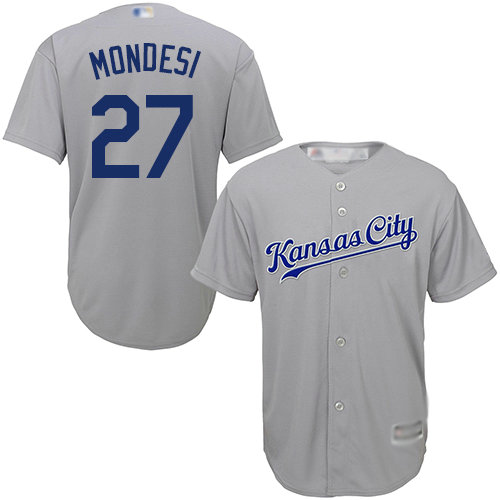 Royals #27 Raul Mondesi Grey Cool Base Stitched Youth Baseball Jersey