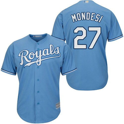 Royals #27 Raul Mondesi Light Blue Cool Base Stitched Youth Baseball Jersey