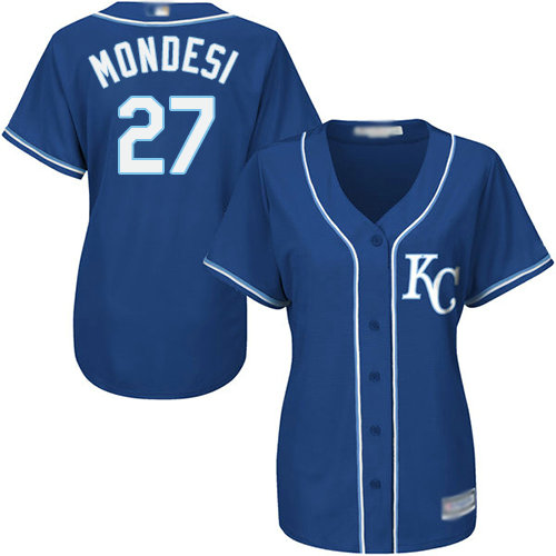 Royals #27 Raul Mondesi Royal Blue Alternate Women's Stitched Baseball Jersey