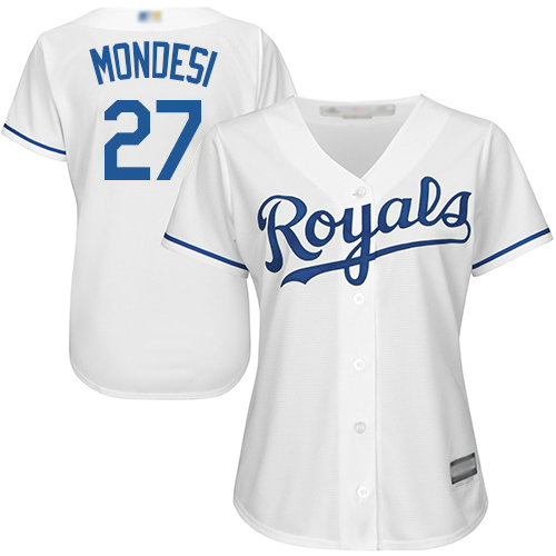 Royals #27 Raul Mondesi White Home Women's Stitched Baseball Jersey
