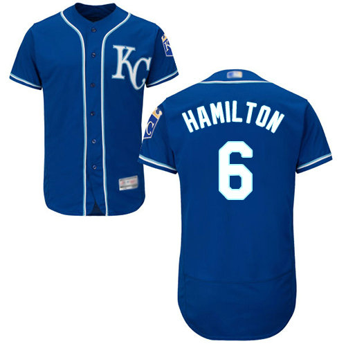 Royals #6 Billy Hamilton Royal Blue Flexbase Authentic Collection Stitched Baseball Jersey