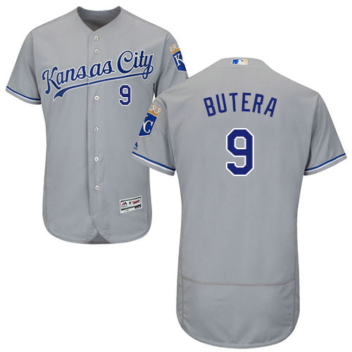 Royals #9 Drew Butera Grey Flexbase Authentic Collection Stitched Baseball Jersey