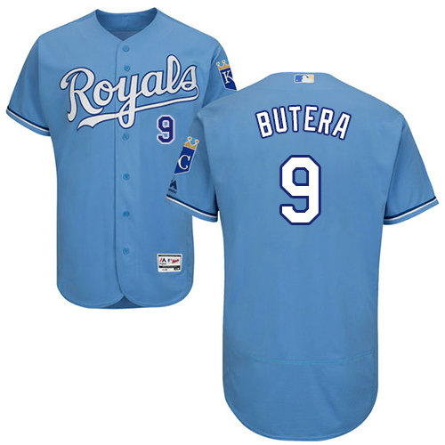 Royals #9 Drew Butera Light Blue Flexbase Authentic Collection Stitched Baseball Jersey