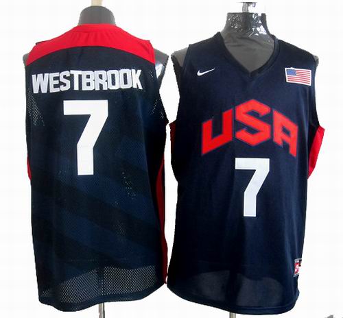 Russell Westbrook 2012 USA Basketball blue Jersey