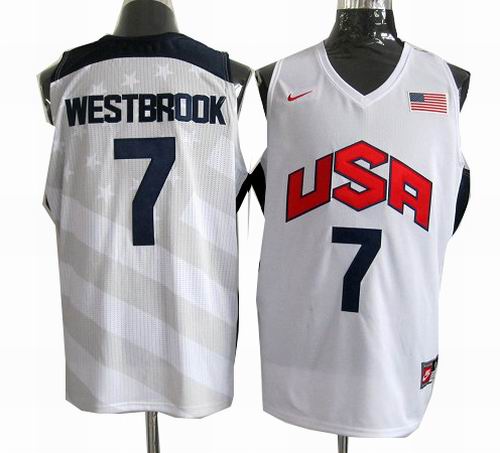Russell Westbrook 2012 USA Basketball white Jersey