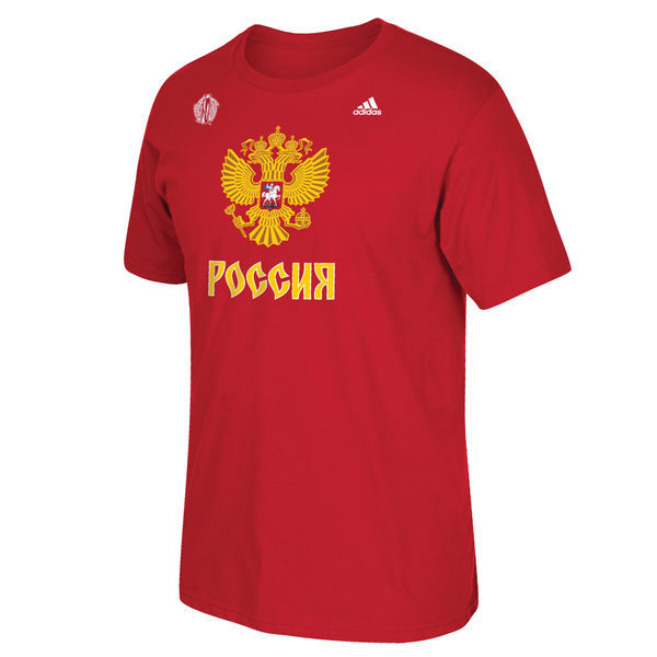 Russia Hockey 2016 World Cup of Hockey Primary Logo T-Shirt - Red