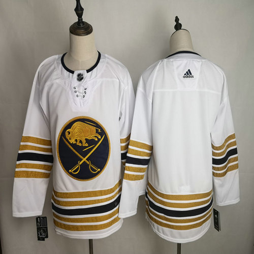 Sabres Blank White 50th Anniversary Adidas Jersey