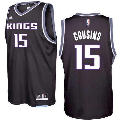 Sacramento Kings 15 DeMarcus Cousins 2016-17 Seasons Black Alternate New Swingman Jersey
