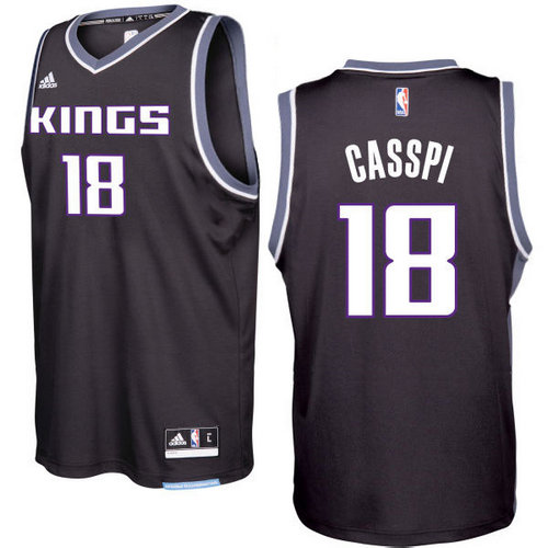 Sacramento Kings 18 Omri Casspi 2016-17 Seasons Black Alternate New Swingman Jersey