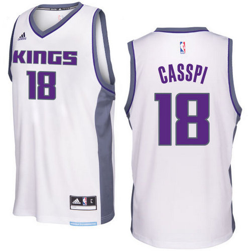 Sacramento Kings 18 Omri Casspi 2016-17 Seasons White Home New Swingman Jersey