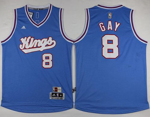 Sacramento Kings 8 Rudy Gay New Light Blue NBA Jersey