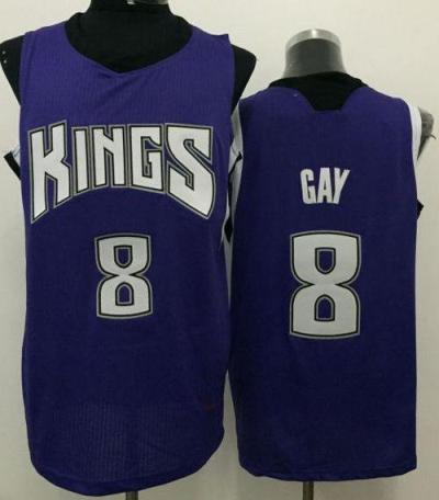 Sacramento Kings 8 Rudy Gay Purple Revolution 30 NBA Jersey