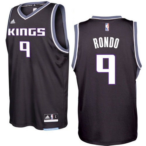Sacramento Kings 9 Rajon Rondo 2016-17 Seasons Black Alternate New Swingman Jersey