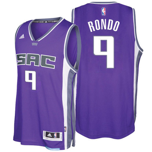 Sacramento Kings 9 Rajon Rondo 2016-17 Seasons Purple City Road New Swingman Jersey
