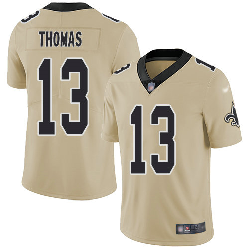 Saints #13 Michael Thomas Gold Men's Stitched Football Limited Inverted Legend Jersey