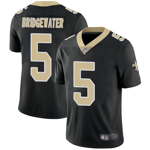 Saints #5 Teddy Bridgewater Black Team Color Men's Stitched Football Vapor Untouchable Limited Jersey