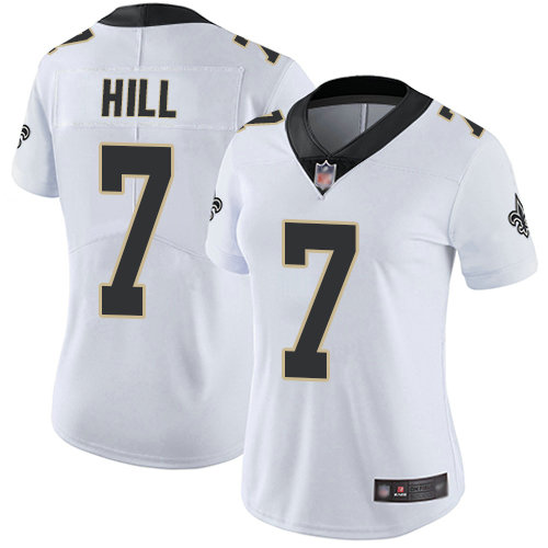 Saints #7 Taysom Hill White Women's Stitched Football Vapor Untouchable Limited Jersey