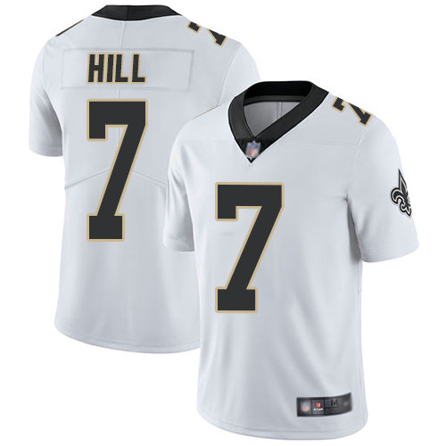 Saints #7 Taysom Hill White Youth Stitched Football Vapor Untouchable Limited Jersey