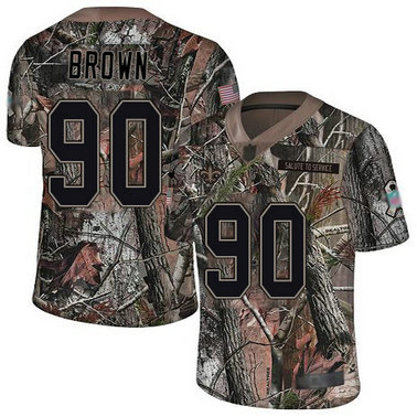 Saints #90 Malcom Brown Camo Men's Stitched Football Limited Rush Realtree Jersey