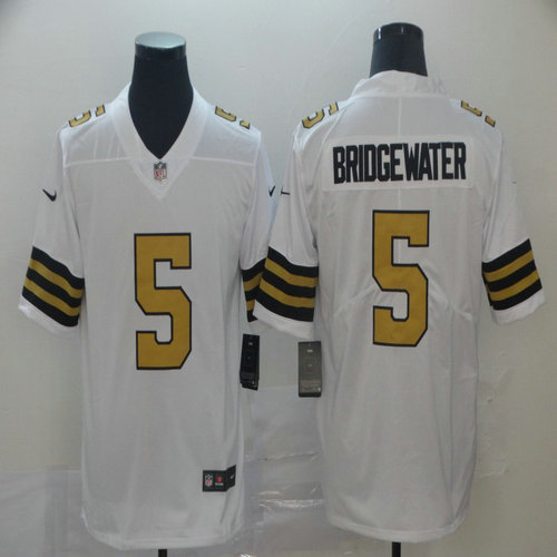 Saints 5 Teddy Bridgewater White Color Rush Limited Jesey