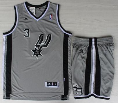 San Antonio Spurs 3 Marco Belinelli Grey Revolution 30 Swingman NBA Jersey Short Suits