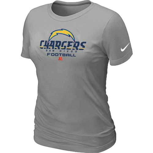 San Diego Charger L.Grey Women's Critical Victory T-Shirt