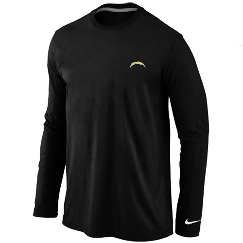 San Diego Charger Logo Long Sleeve T-Shirt Black
