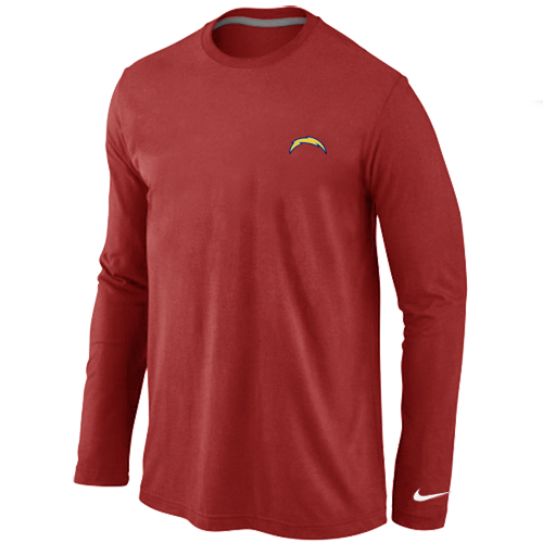 San Diego Charger Logo Long Sleeve T-Shirt RED