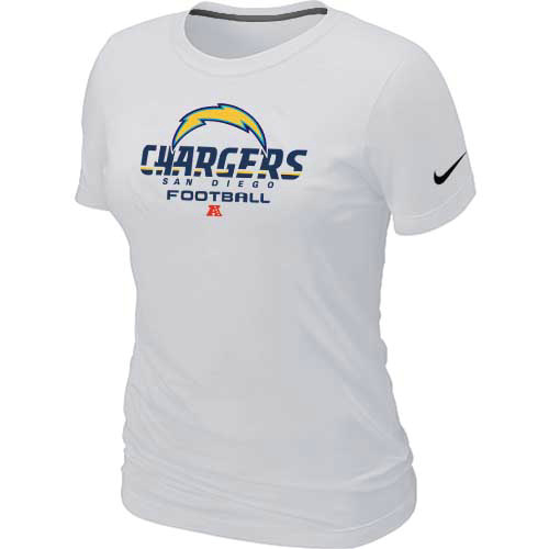 San Diego Charger White Women's Critical Victory T-Shirt