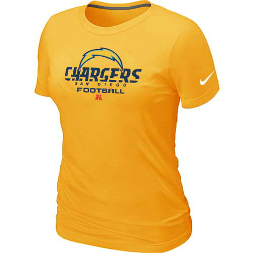 San Diego Charger Yellow Women's Critical Victory T-Shirt
