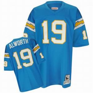 San Diego Chargers #19 Lance Alworth throwback Light Blue Jerseys