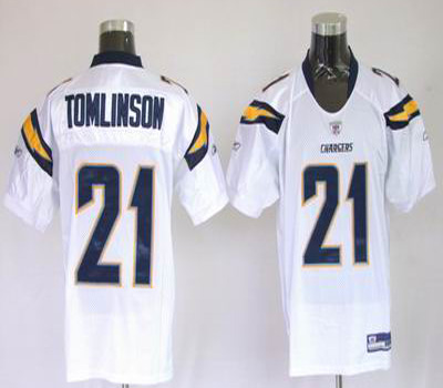 San Diego Chargers #21 LaDainian Tomlinson White Jersey