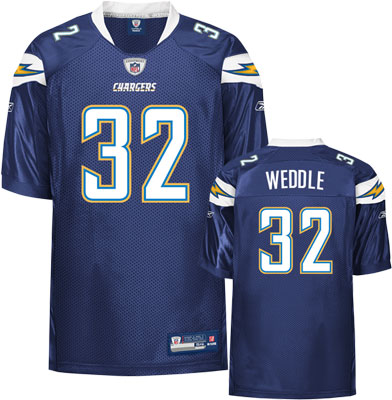 San Diego Chargers #32 Eric Weddle DK Blue Jersey